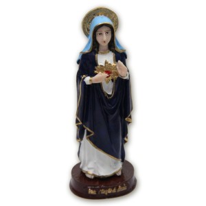 IM1730040 - Imagem Imaculado Coração de Maria Resina - 15x5cm