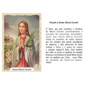 OG14044P100 - Oração Santa Maria Goretti c/ 100un. - 9,5x6,5cm