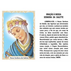 OG14080P100 - Oração N. Sra. Da Salette c/ 100un. - 9,5x6,5cm
