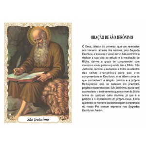 OG141422P100 - Oração São Jerônimo c/ 100un. - 9,5x6,5cm