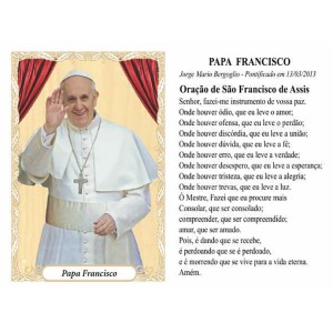 OG141446P100 - Oração Papa Francisco c/ 100un. - 9,5x6,5cm