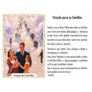 OG41819P100 - Oração das Famílias c/ 100un. - 9,5x6,5cm