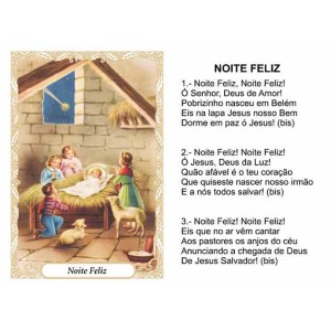 OG41823P100 - Oração Noite Feliz c/ 100un. - 9,5x6,5cm