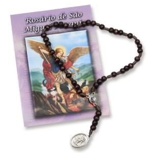 TE330015 - Terço c/ Oração São Miguel Arcanjo - 30cm