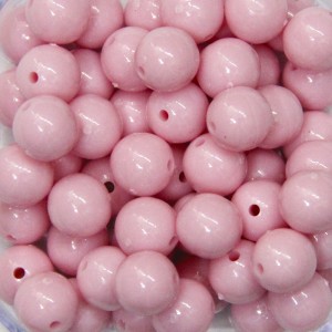 CTM050039P250G - Contas Bolinhas Acrílico Rosa Claro c/ 250 gramas - 8mm (70)