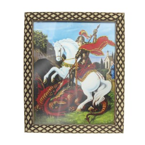 QD91416 - Quadro São Jorge - 23x28cm