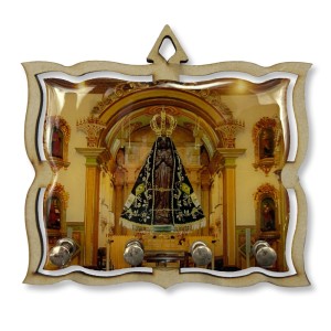 PC380603 - Porta Chaves N. Sra. Aparecida MDF Resinado - 15,5x14cm