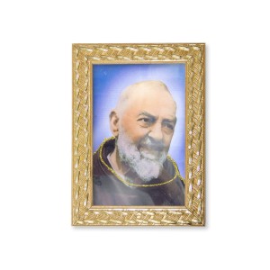 QD91119 - Quadro São Padre Pio De Pietrelcina - 13x18cm