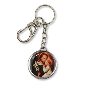 CH1090042 - Chaveiro São José Duplo Resinado - 12x3,5cm