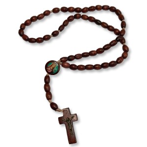 TE942030 - Terço Santa Filomena Madeira - 45cm