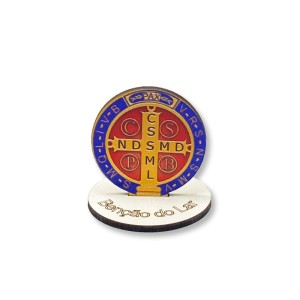 AO291111 - Pedestal Medalha de São Bento MDF - 5x5,2cm