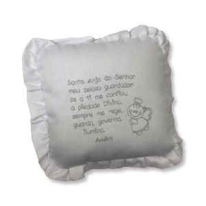 AL80039 - Almofada Santo Anjo Branca - 20x20cm