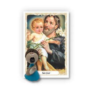 ST16024 - Mini Santinho São José Biscuit c/ Oração