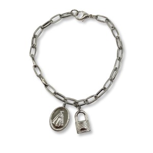 PU28115 - Pulseira N. Sra. Aparecida Cadeia de Consagração - 19cm