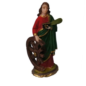 IM1720028 - Imagem Santa Catarina de Alexandria Resina - 9x3cm