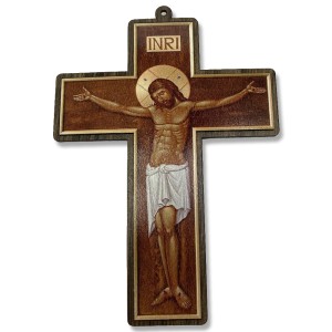 CW810145 - Crucifixo de Parede Bizantino MDF - 26,5x18,7cm