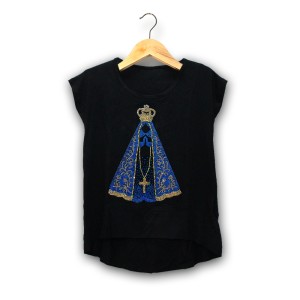 BB13128 - Bata N. Sra. Aparecida Preta