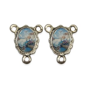 ET1672920P5 - Entremeio Batismo Menino Duplo Resinado c/ 5un. - 1,9x1,5cm