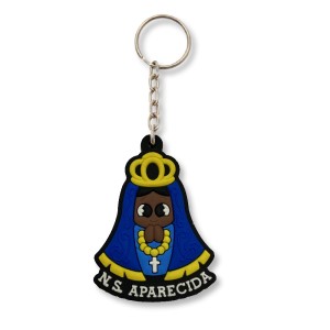 CH50004 - Chaveiro N. Sra. Aparecida Emborrachado - 10x4,5cm