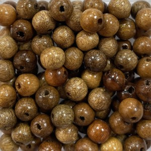 CTM1211001P100 - Contas Bolinhas Madeira Imbuia c/ 100un. - 8mm