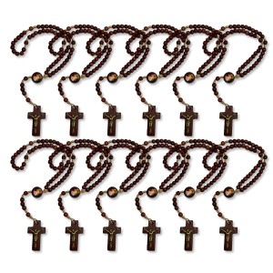 TE941406P12 - Terço Jesus Misericordioso c/ 12un. - 24cm