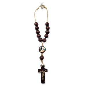 DZ610048 - Dezena Santa Terezinha das Rosas c/ Fecho (Proteção para Carro) - 19x2,1cm