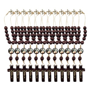 DZ610048P12 - Dezena Santa Terezinha das Rosas c/ Fecho 12un. (Proteção para Carro) - 19x2,1cm