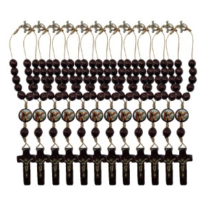 DZ610082P12 - Dezena São Miguel Arcanjo c/ Fecho 12un. (Proteção para Carro) - 19x2,1cm