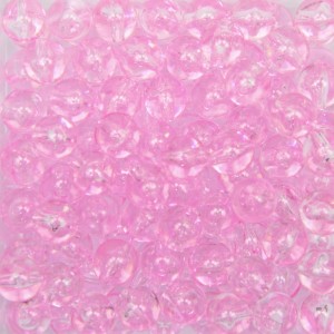 CTM050040P500G - Contas Bolinhas Acrílico Rosa Claro Transparente c/ 500 gramas - 8mm (69)