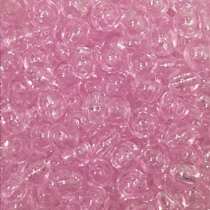 CTM050041P250G - Contas Bolinhas Acrílico Rosa Transparente c/ 250 gramas - 8mm (64)