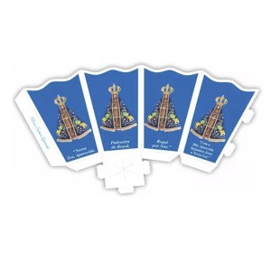 PE178000P12 - Protetor de Vela N. Sra. Aparecida c/ 12un. - 20x8cm