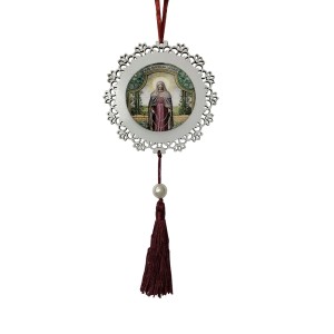 AO4101525 - Adorno N. Sra. Das Lágrimas MDF Branco Resinado - 22x9,7cm