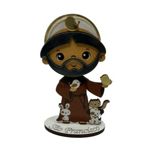 PE721601 - Pedestal São Francisco de Assis MDF - 12,5x7,5cm