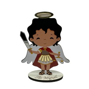 PE721680 - Pedestal São Miguel Arcanjo MDF - 12,5x7,5cm