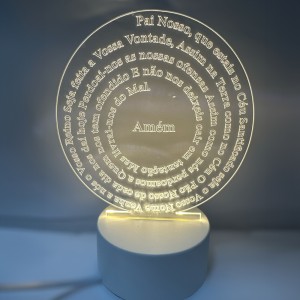 LU1970141 - Luminária Pai Nosso Led- 20x15cm