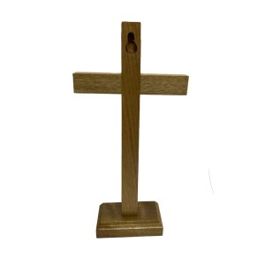 CSC760120 - Cruz de Mesa Madeira - 21x10cm
