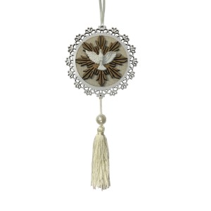 AO4101024 - Adorno Dívino Espírito Santo MDF Branco - 22x9,7cm