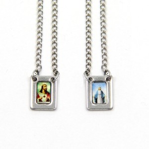 ES45001 - Escapulário N. Sra. Das Graças Aço Inox - 61,5x1,2cm (R086)