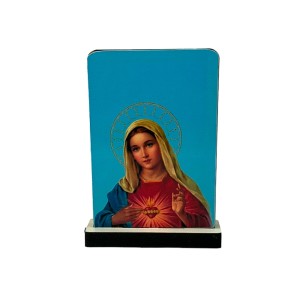 AO292510 - Pedestal Imaculado Coração de Maria MDF - 7,5x5,5cm