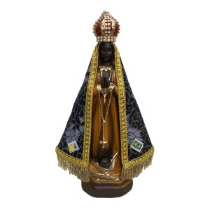 IM100442 - Imagem N. Sra. Aparecida c/ Veludo Strass - 24x14cm