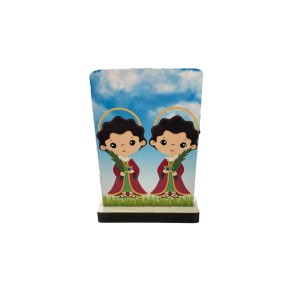 PE720852 - Pedestal São Cosme e Damião Infantil MDF - 7,5x5,5cm