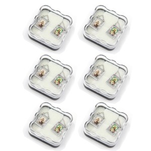 ES43009P6 - Escapulário N. Sra. Do Carmo Aço Inox c/ Strass c/ 6un. -  61,7x1,3cm (R087)