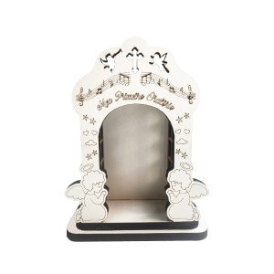 OT727000 - Oratório de Madeira Branca - 14x10,7cm