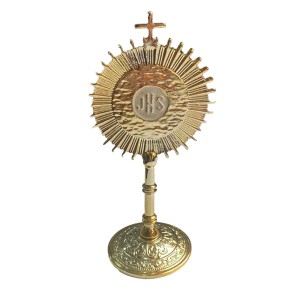 PD112030 - Ostensório Primeira Eucaristia Dourado - 13x6,5cm