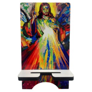 DR11610 - Porta Celular Jesus Misericordioso MDF - 17x9,5cm