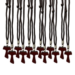 CC1481800P12 - Cordão c/ Tau de Madeira c/12un. - 35,5cm