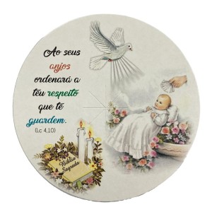 PE14100P3 - Protetor de Velas Batismo c/ 3un. - 8,5x8,5cm