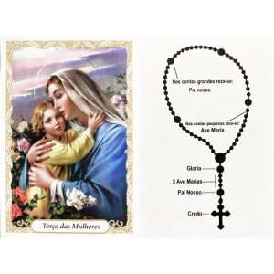 OG140300P100 - Oração Terço das Mulheres c/ 100un. - 9,5x6,5cm
