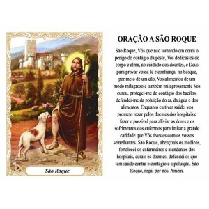 OG141463P100 - Oração São Roque c/ 100un. - 9,5x6,5cm