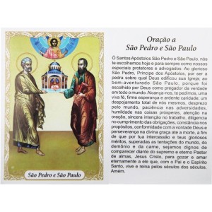 OG141481P100 - Oração São Pedro e São Paulo c/ 100un. - 9,5x6,5cm